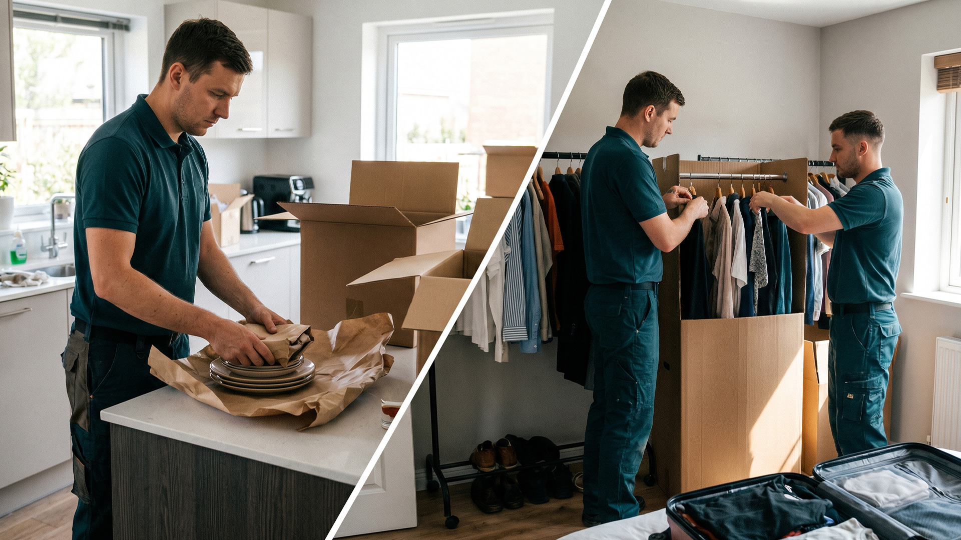 Packing services with professional boxes and wrap